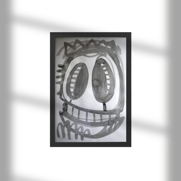 Oibot-Head-king—acrylics-on-paper-A2-2022-Edit_2