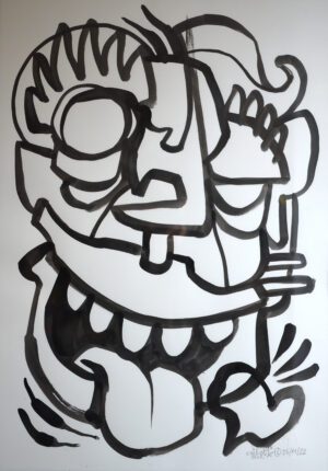 good flow – china ink on paper A2 2022
