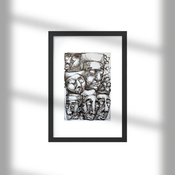 six pack – ink on paper A3 2025_1