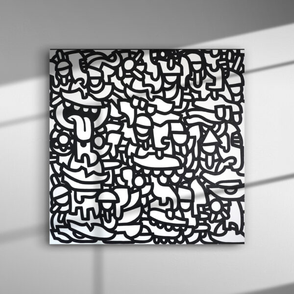 Waldhaus 4 – acrylics on canvas 100x100x4 wall