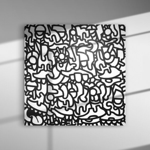 Waldhaus 5 – acrylics on canvas 100x100x4 wall