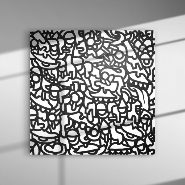 Waldhaus 6 – acrylics on canvas 100x100x4 wall